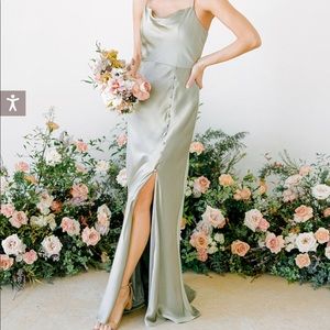 Classic Emerald Revelry Billie Satin Dress